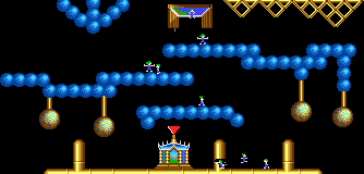 Overview: Oh no! More Lemmings, Amiga, Tame, 4 - Downwardly Mobile Lemmings